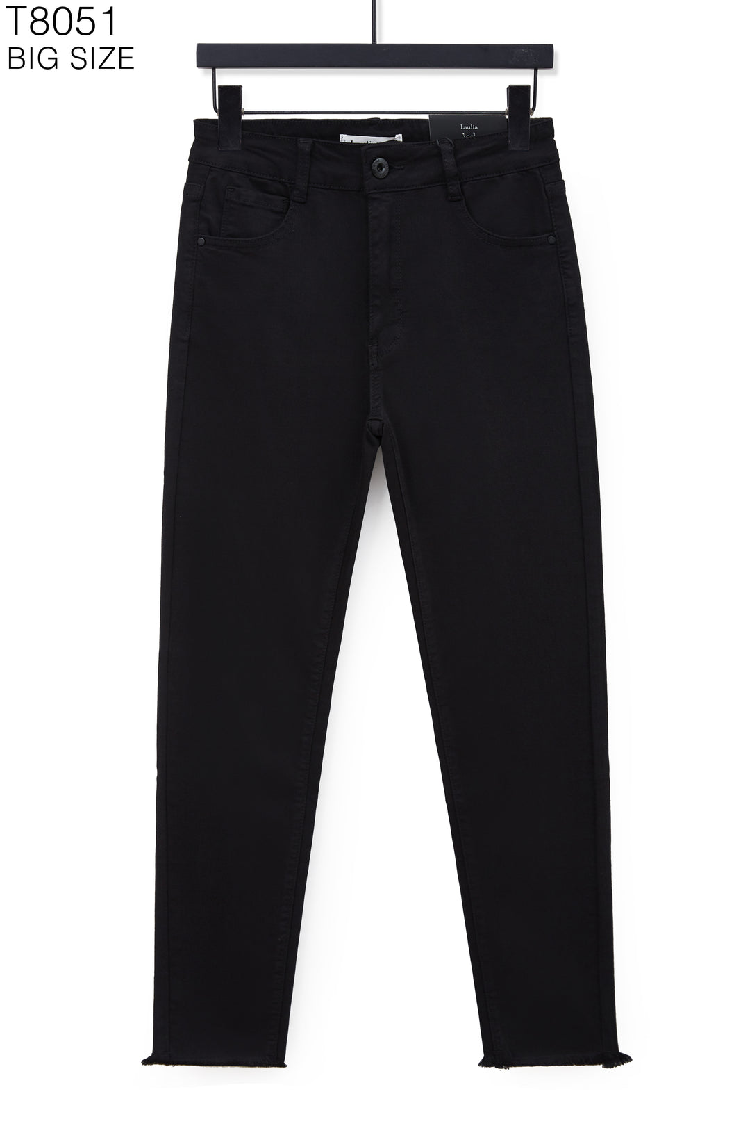 Jean slim noir grand taille T8051-70
