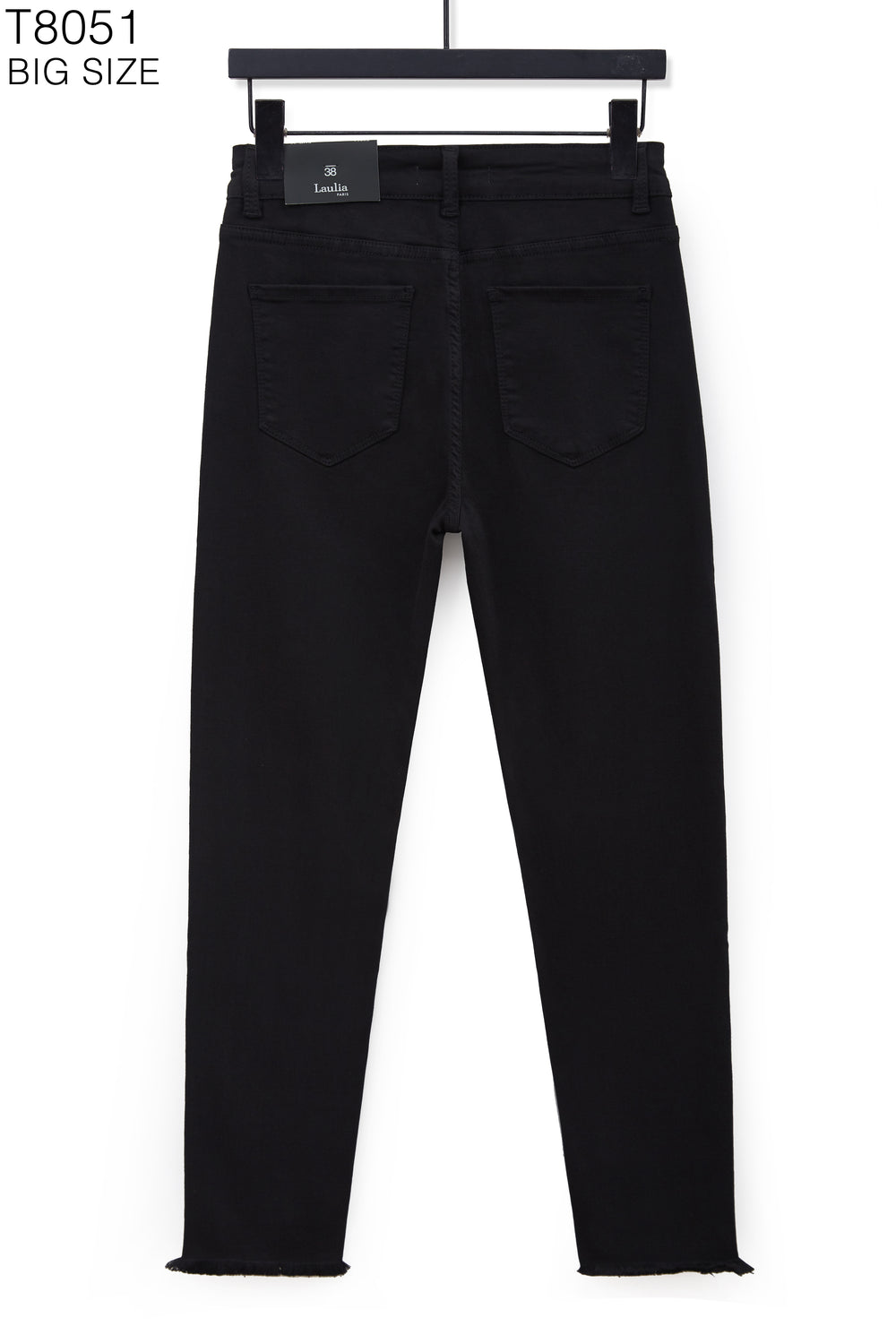 Jean slim noir grand taille T8051-70