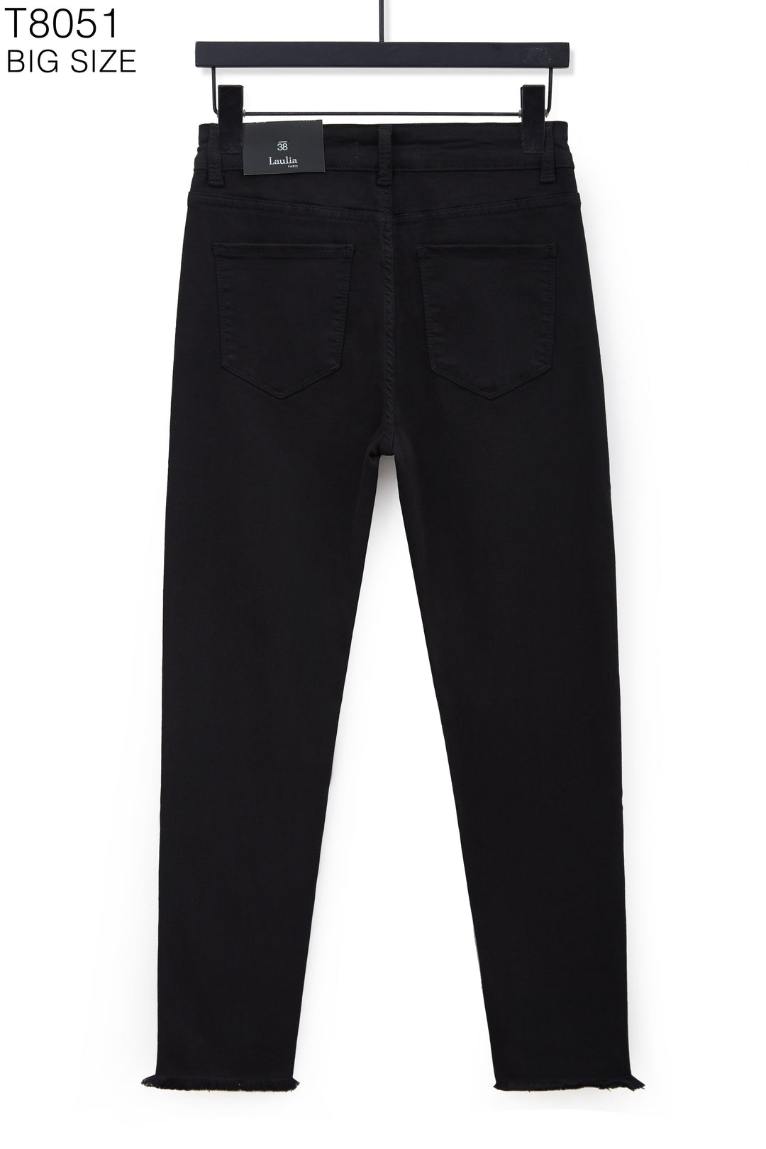 Jean slim noir grand taille T8051-70