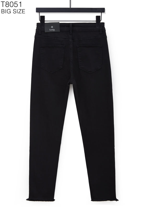 Jean slim noir grand taille T8051-70