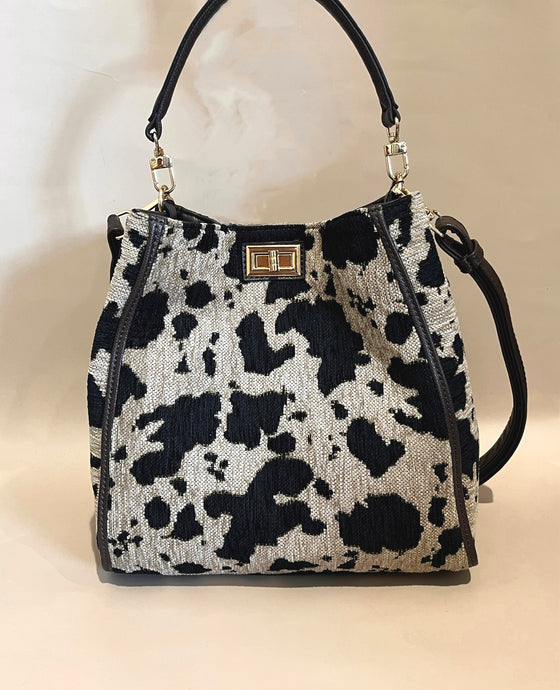 Sac tweed vache