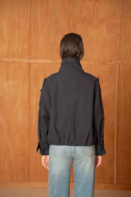 Veste trench Col montant 26099 bleu