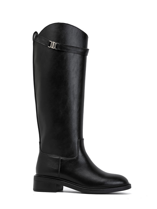Bottes similicuir ceinture Noir 5301