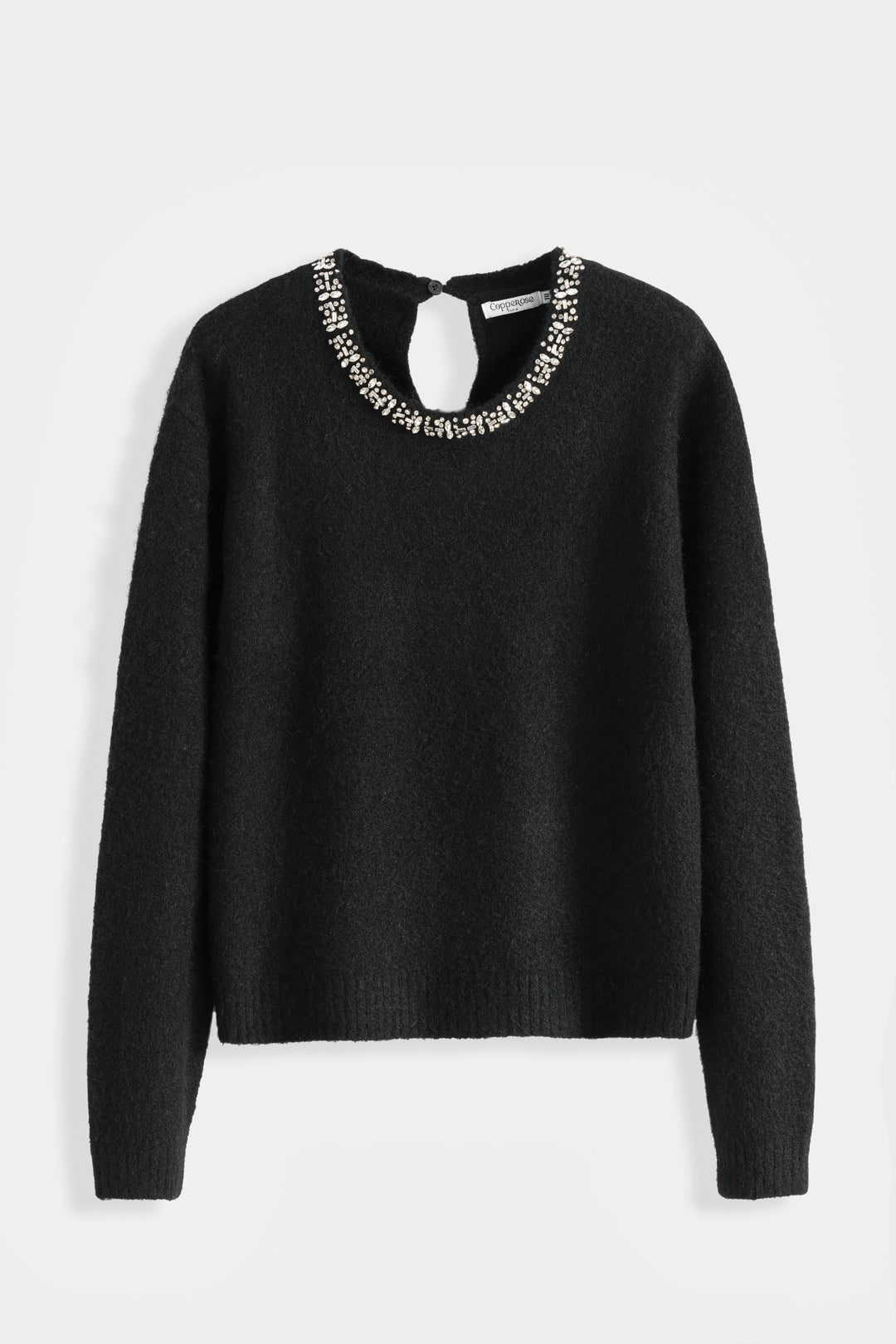 Pull col strass Noir 2628
