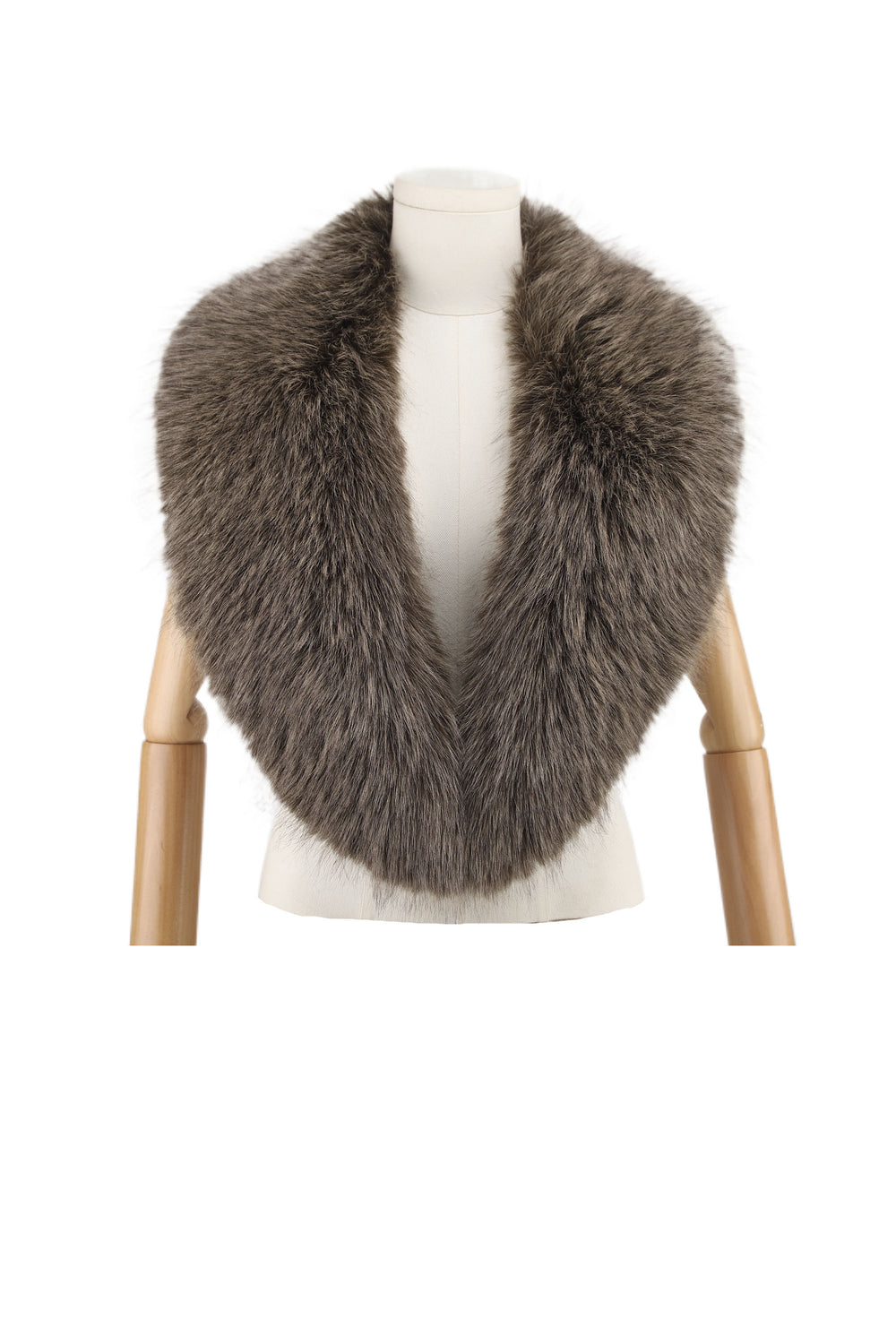 Col fourrure amovible Taupe claire