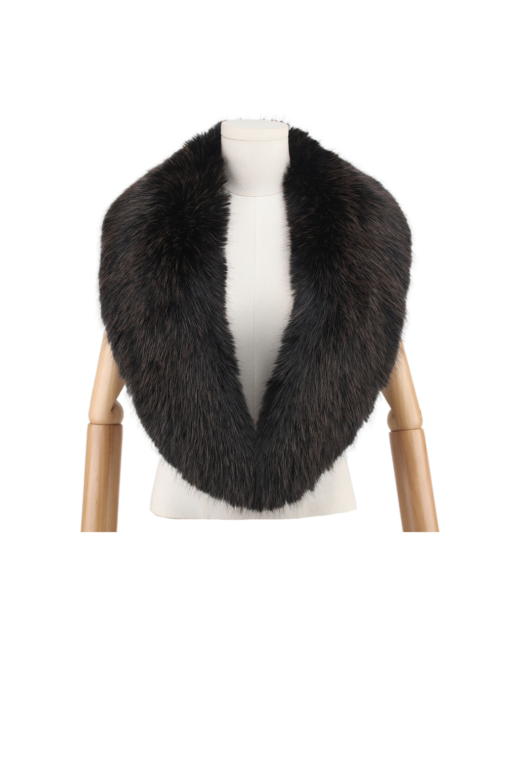 Col fourrure amovible Noir/Brown