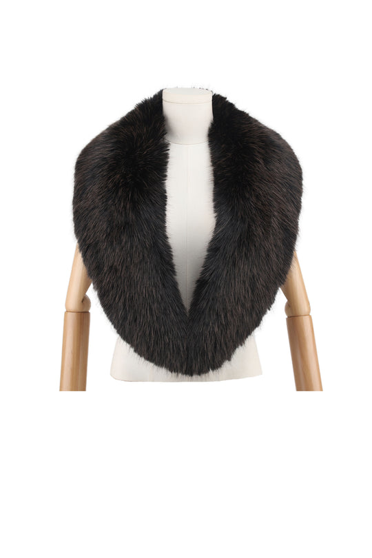 Col fourrure amovible Noir/Brown