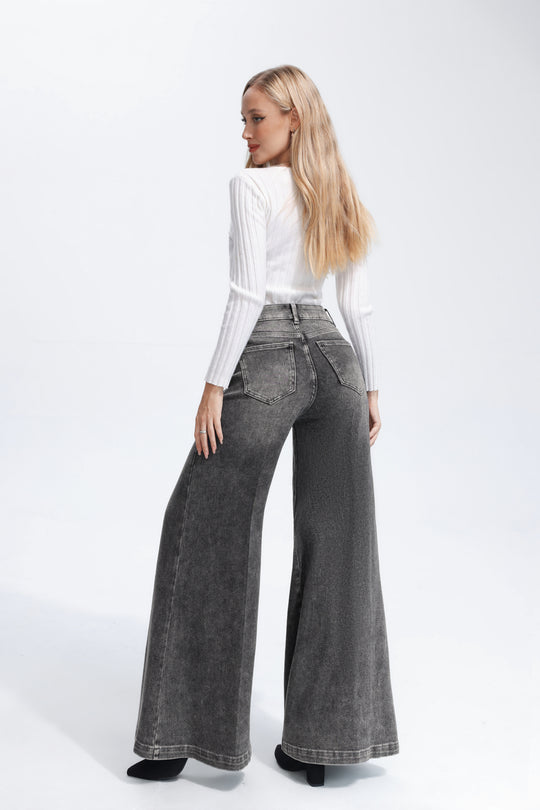 Jean patte d’éléphant Gris Jw9739