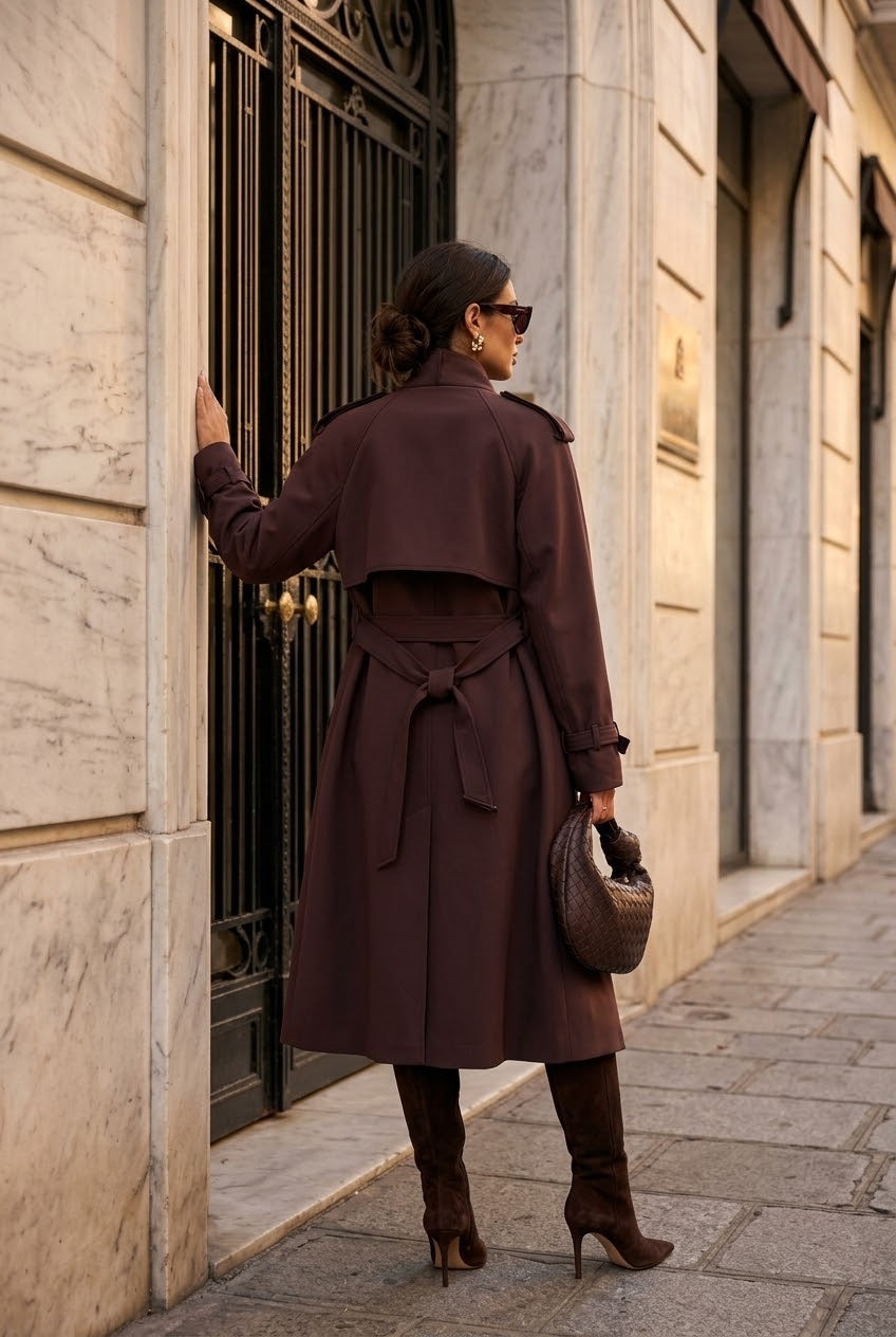 Trench long Prune 9903