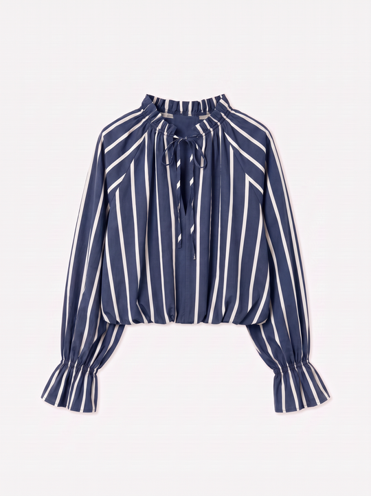 Blouse rayure bleu H3072