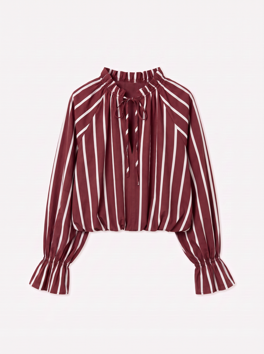 Blouse rayure Bordeaux H3072