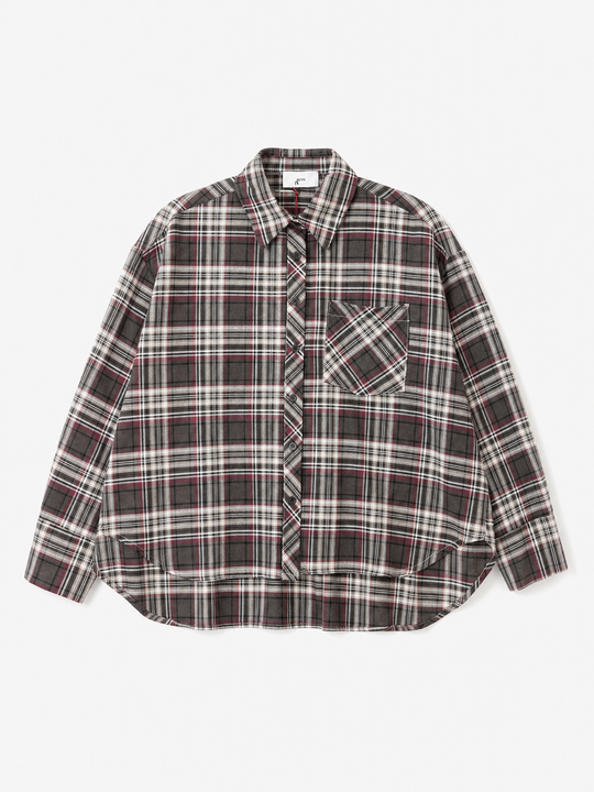 CHEMISE OVER CARREAUX C33958 Choco