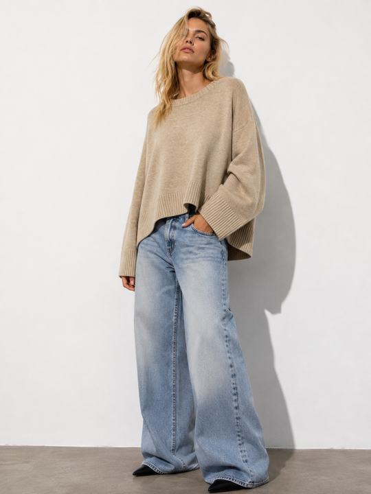 Pull simple loose PL4950 beige