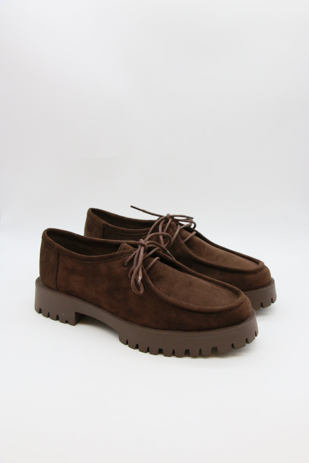 Moccasin effet daim Choco lacets 108
