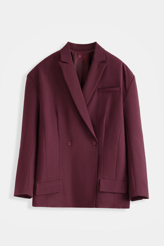 Blazer Droite Bordeaux 9675