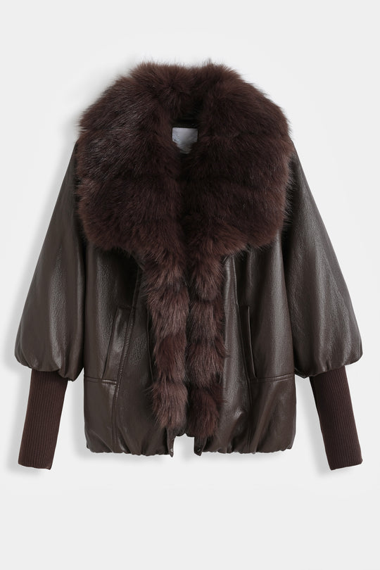 Veste similicuir grand col Choco CV2228