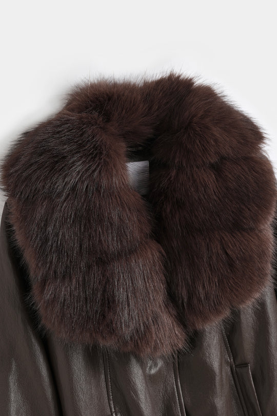 Veste similicuir grand col Choco CV2228