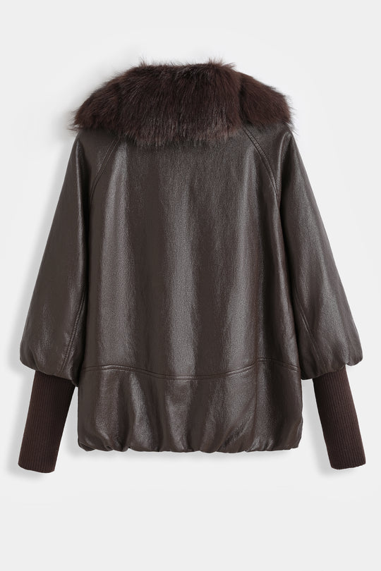 Veste similicuir grand col Choco CV2228