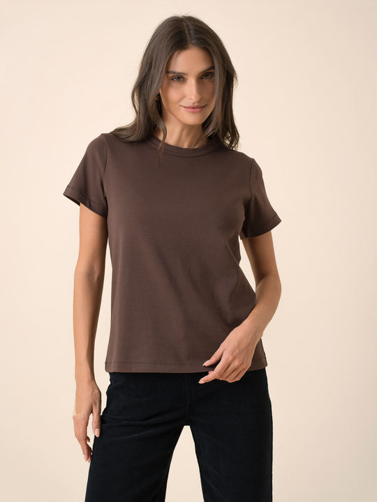 T-shirt simple 2242 Choco