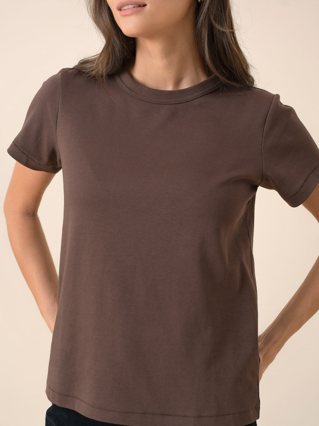 T-shirt simple 2242 Choco