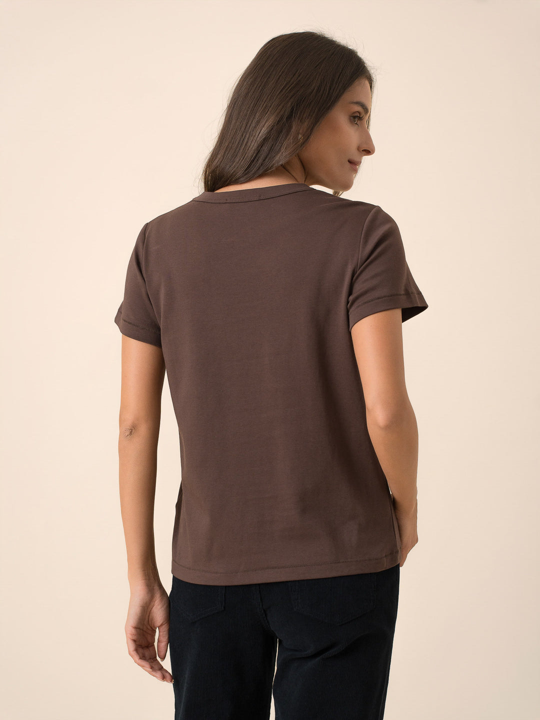 T-shirt simple 2242 Choco