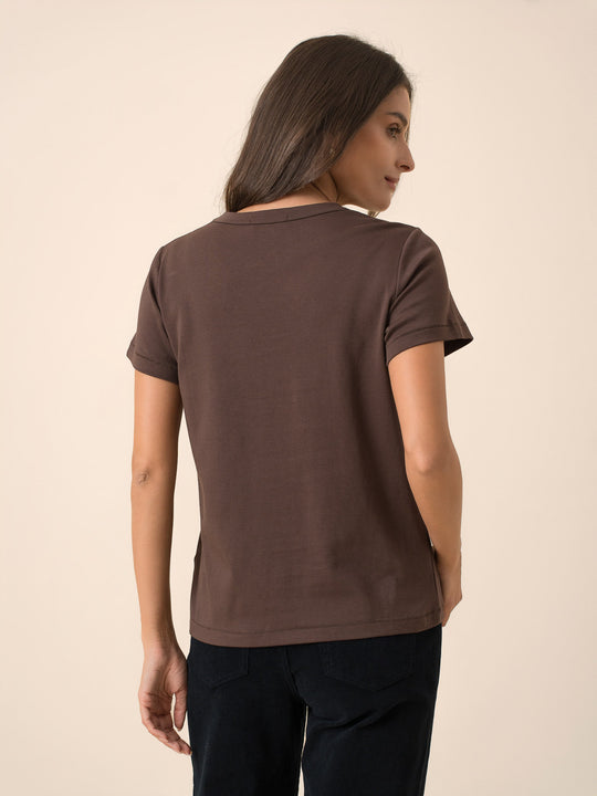 T-shirt simple 2242 Choco