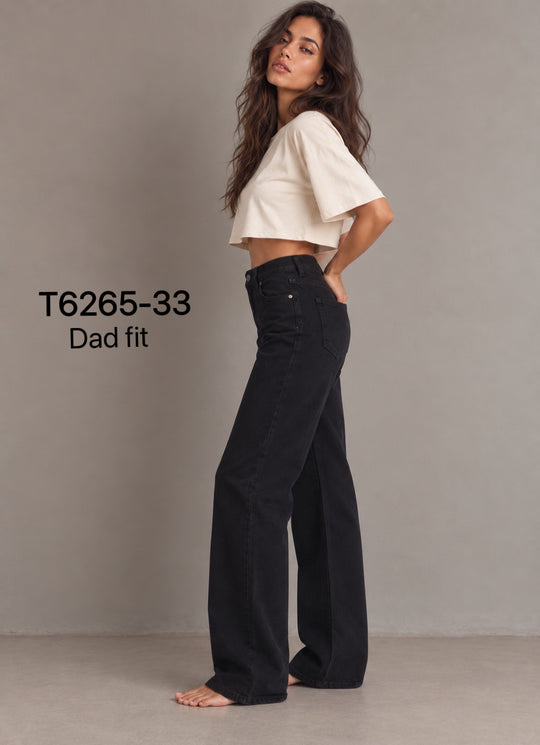 Jean droite dad fit Noir 6265
