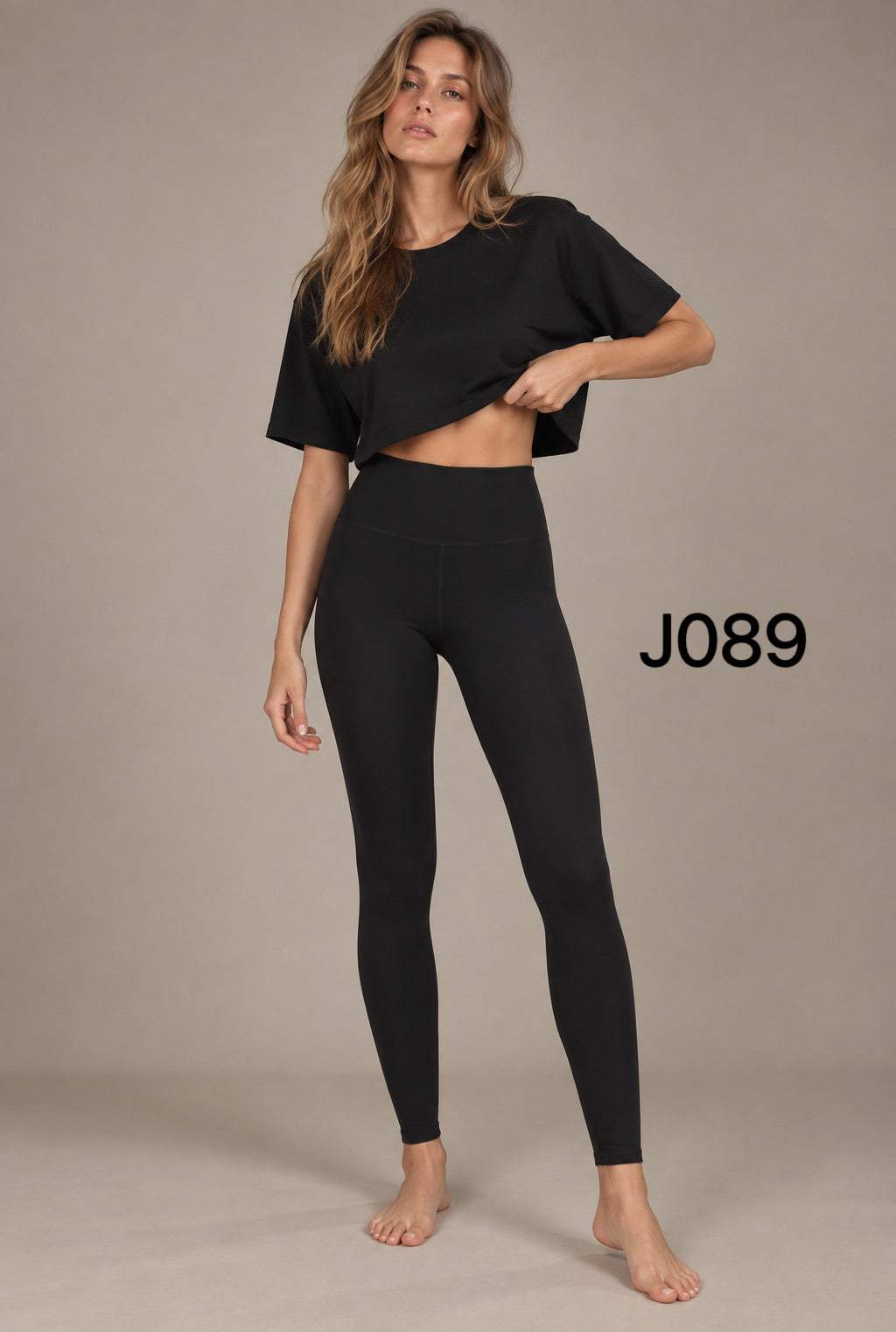 Pantalon legging slim Noir J089