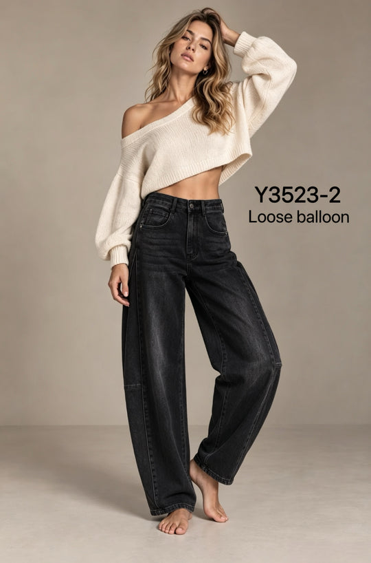 Jean Ballon Gris Y3523