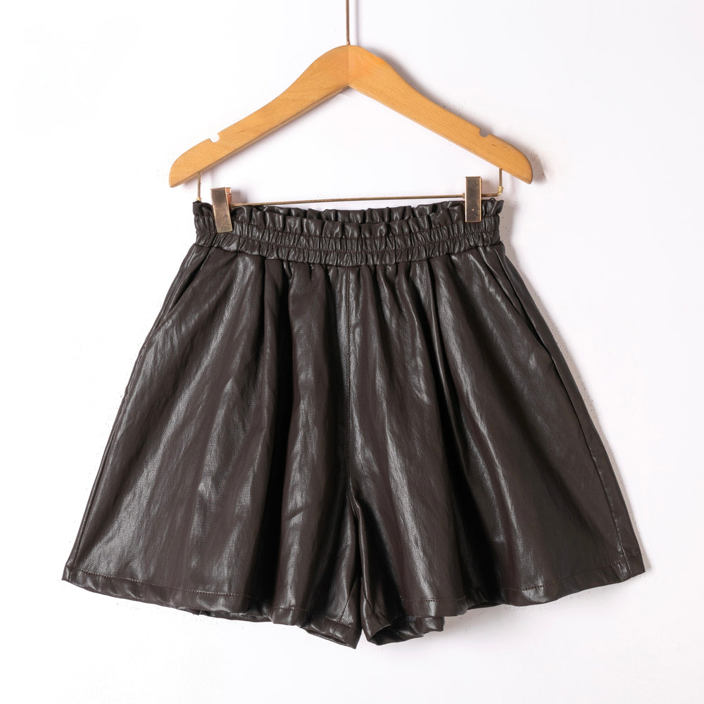 Short similicuir évasé Choco ZP1141