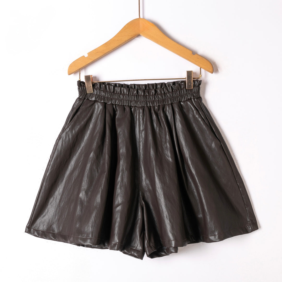 Short similicuir évasé Choco ZP1141