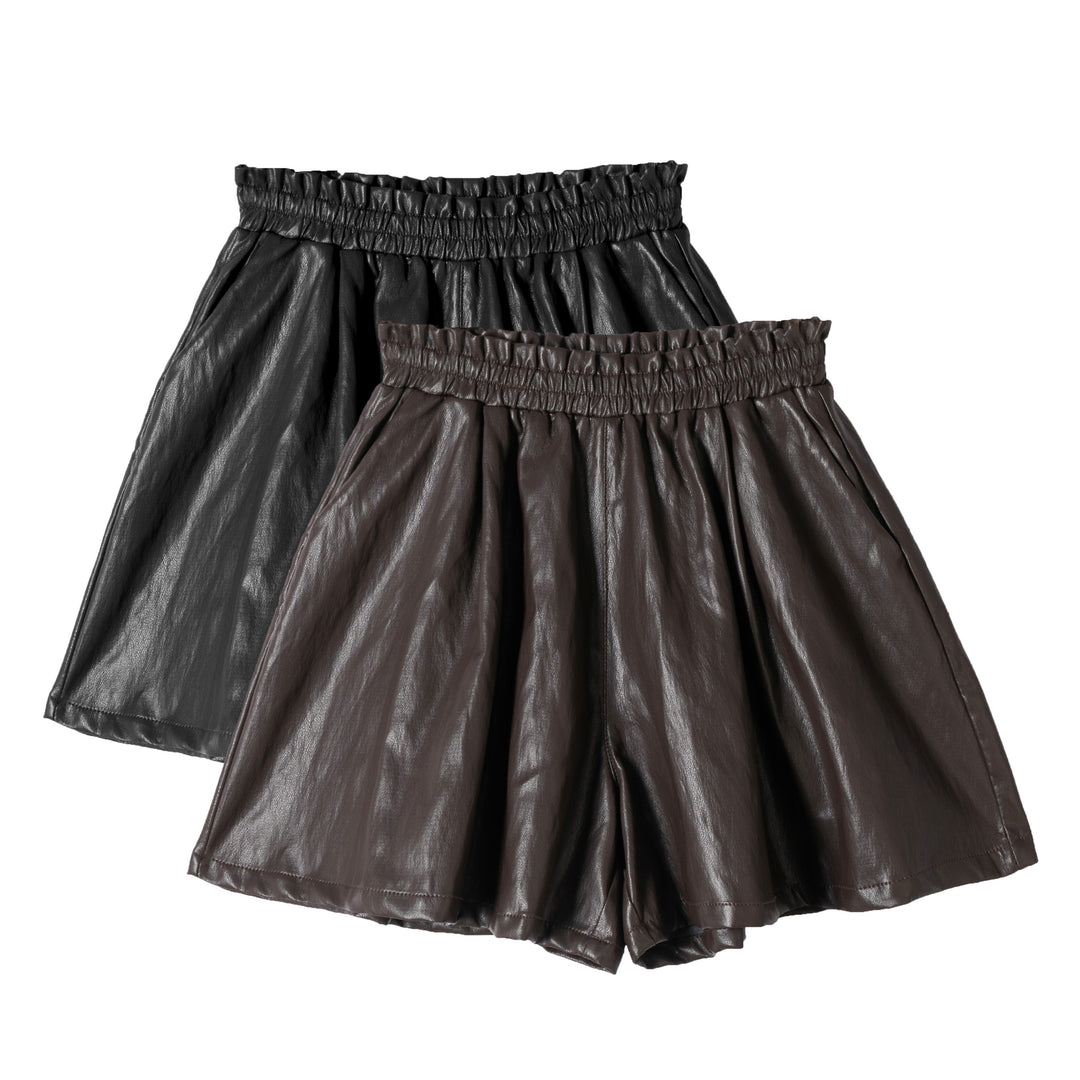 Short similicuir évasé Choco ZP1141