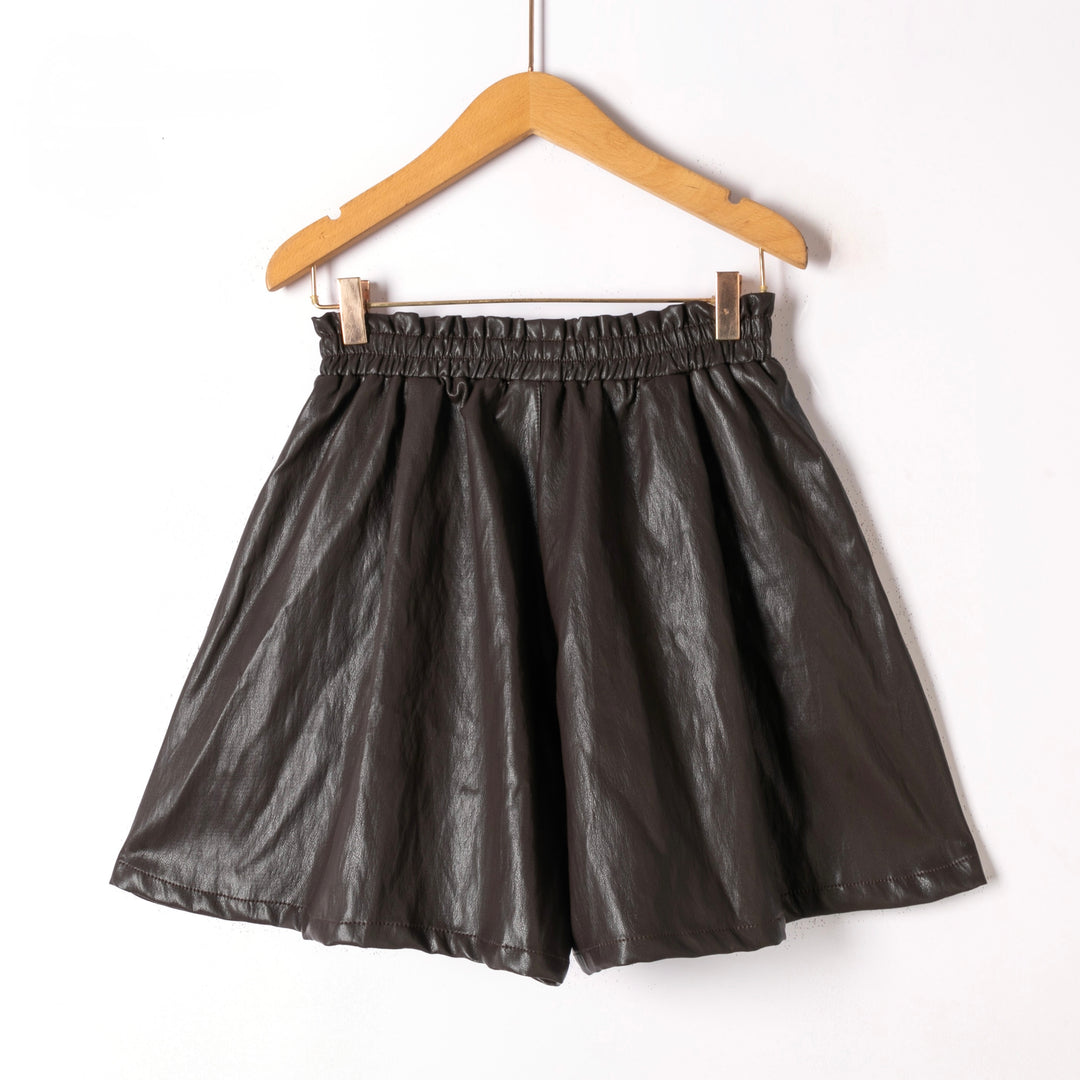 Short similicuir évasé Choco ZP1141