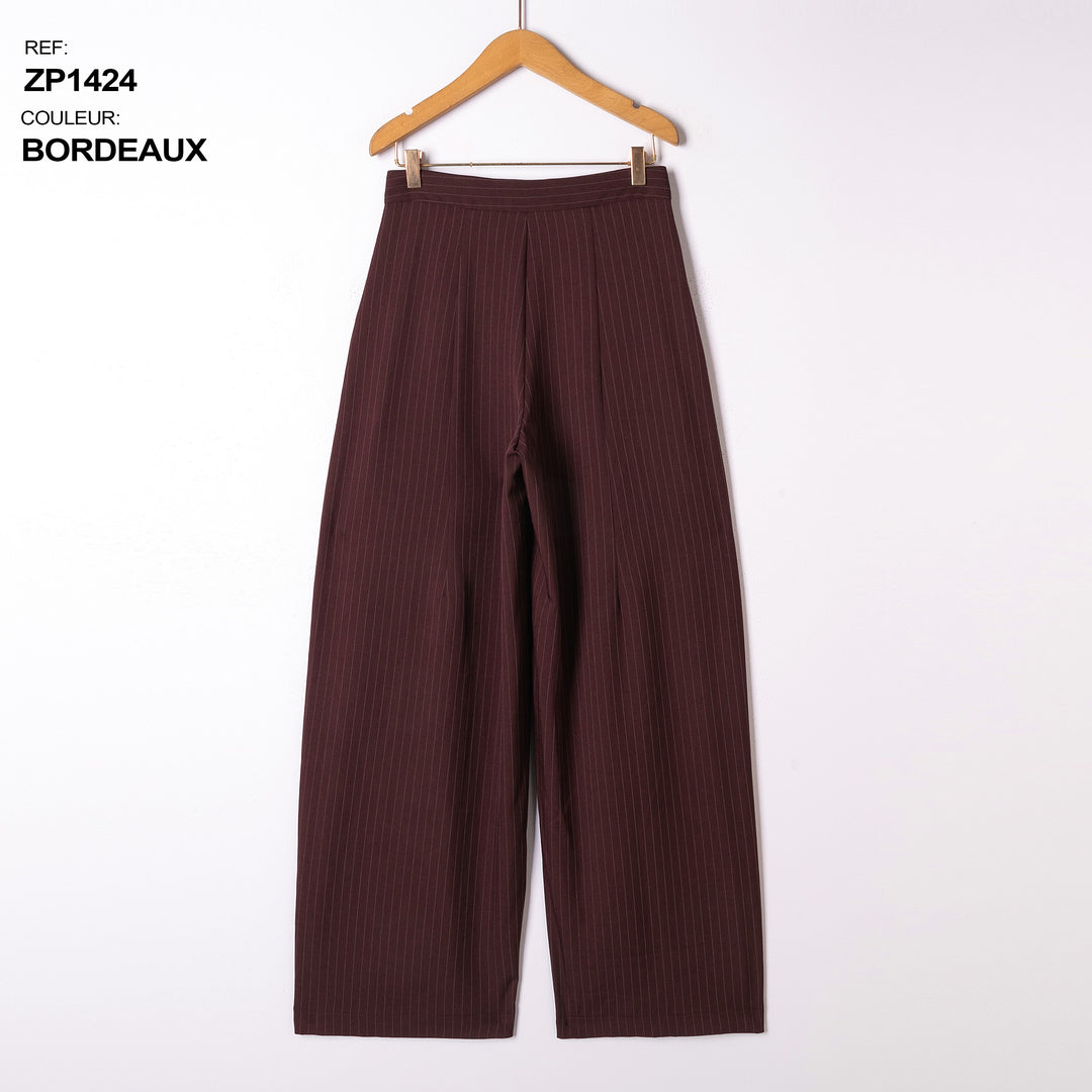 Pantalon pince rayure Bordeaux ZP1424