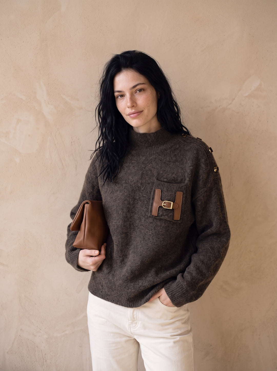 Pull col roulé H 001
