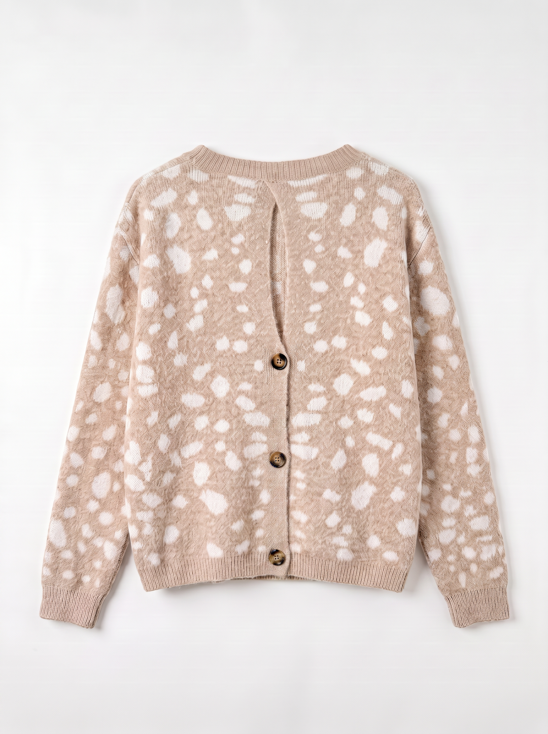 Pull Bambi dos boutons 2766 beige