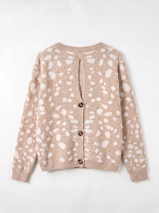 Pull Bambi dos boutons 2766 beige