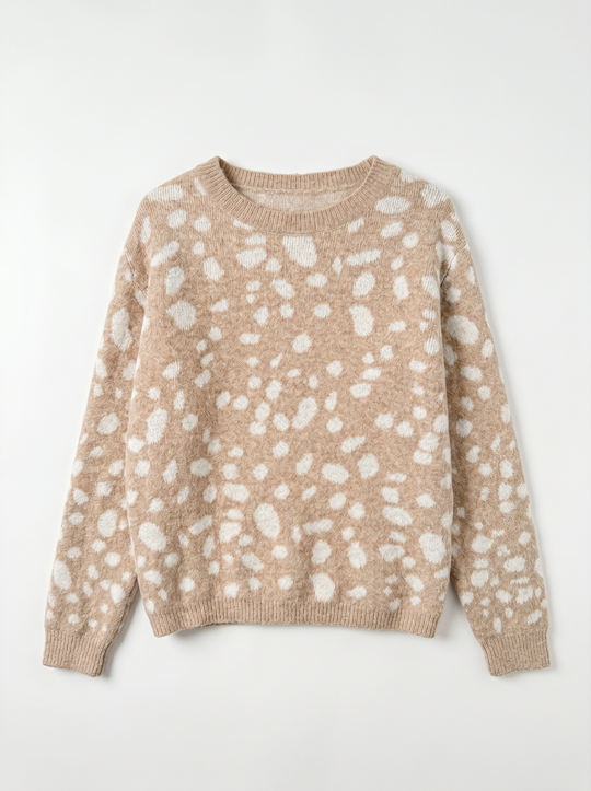 Pull Bambi dos boutons 2766 beige