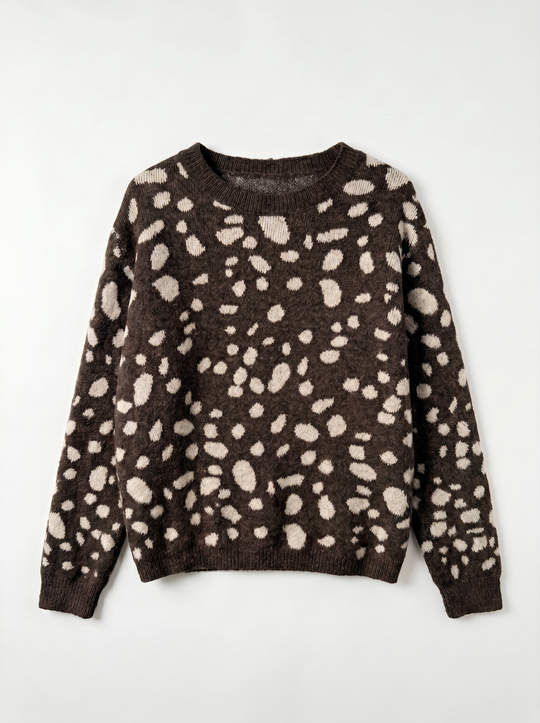 Pull Bambi dos boutons 2766 Choco