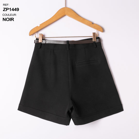 Short revert ceinture Noir Zp1449