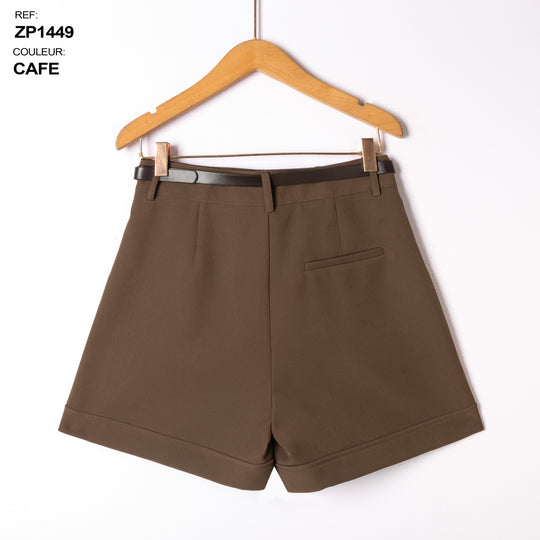 Short revert ceinture Cafe Zp1449