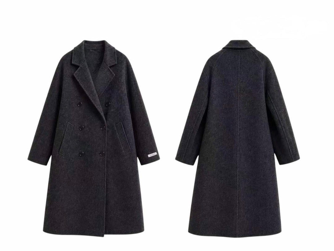 Manteau laine gris sy721
