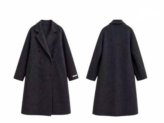 Manteau laine gris sy721