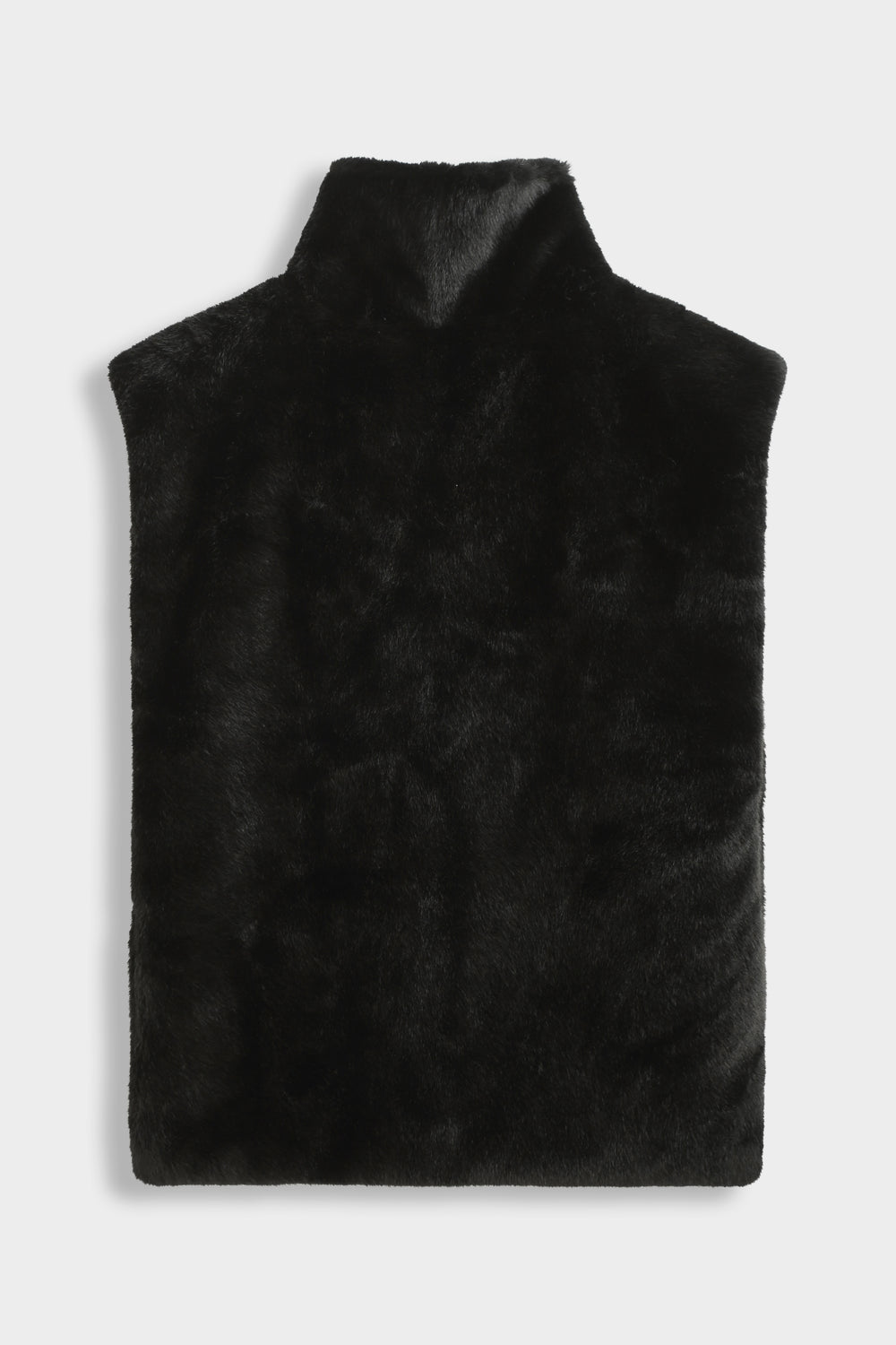 Gilet fourure sans manche Noir