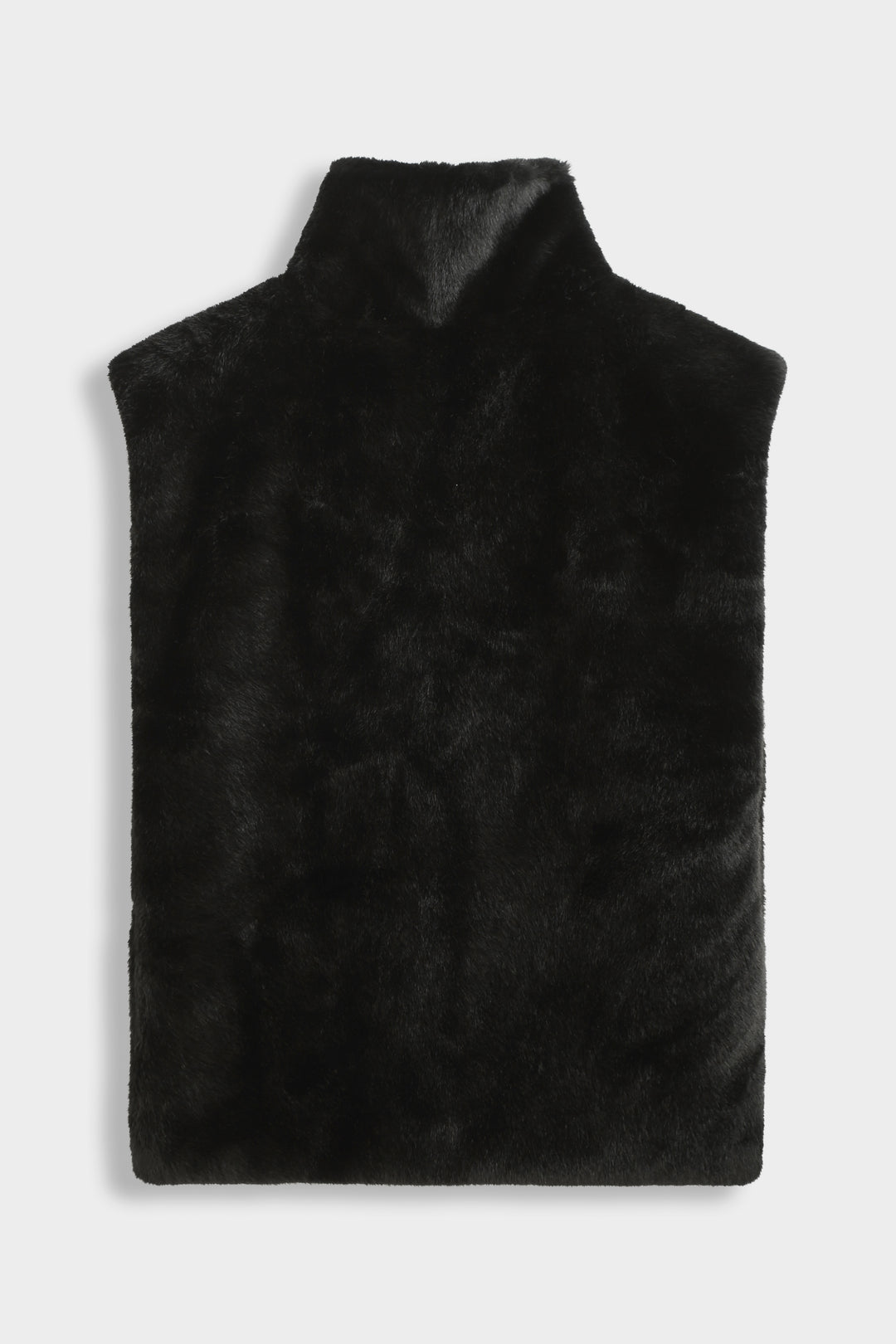 Gilet fourure sans manche Noir