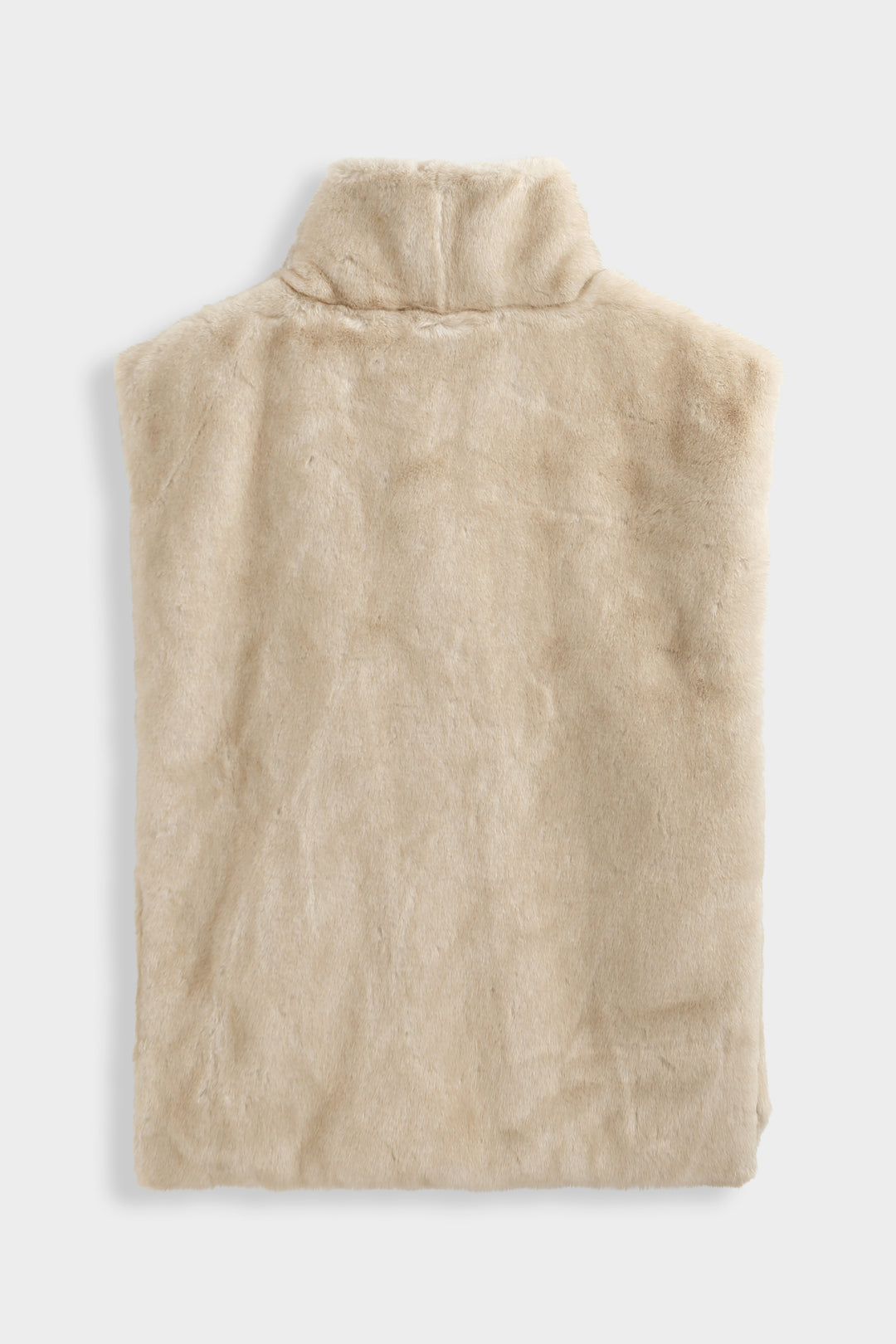 Gilet fourure sans manche Beige