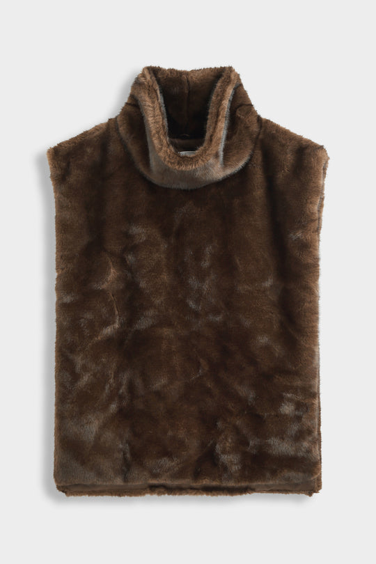 Gilet fourure sans manche Choco