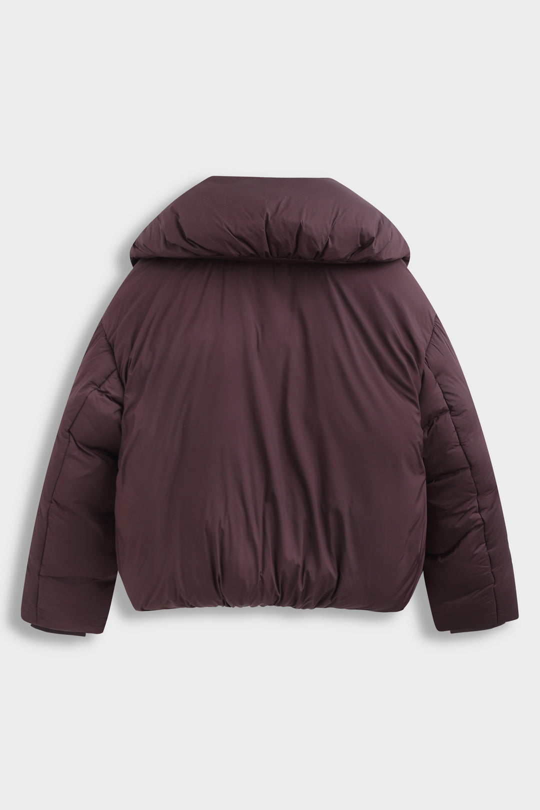 Doudoune courte a col chale FC7662 Prune