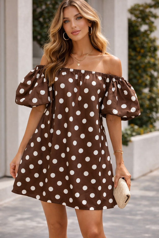 Robe CHOCO courte à pois 20733
