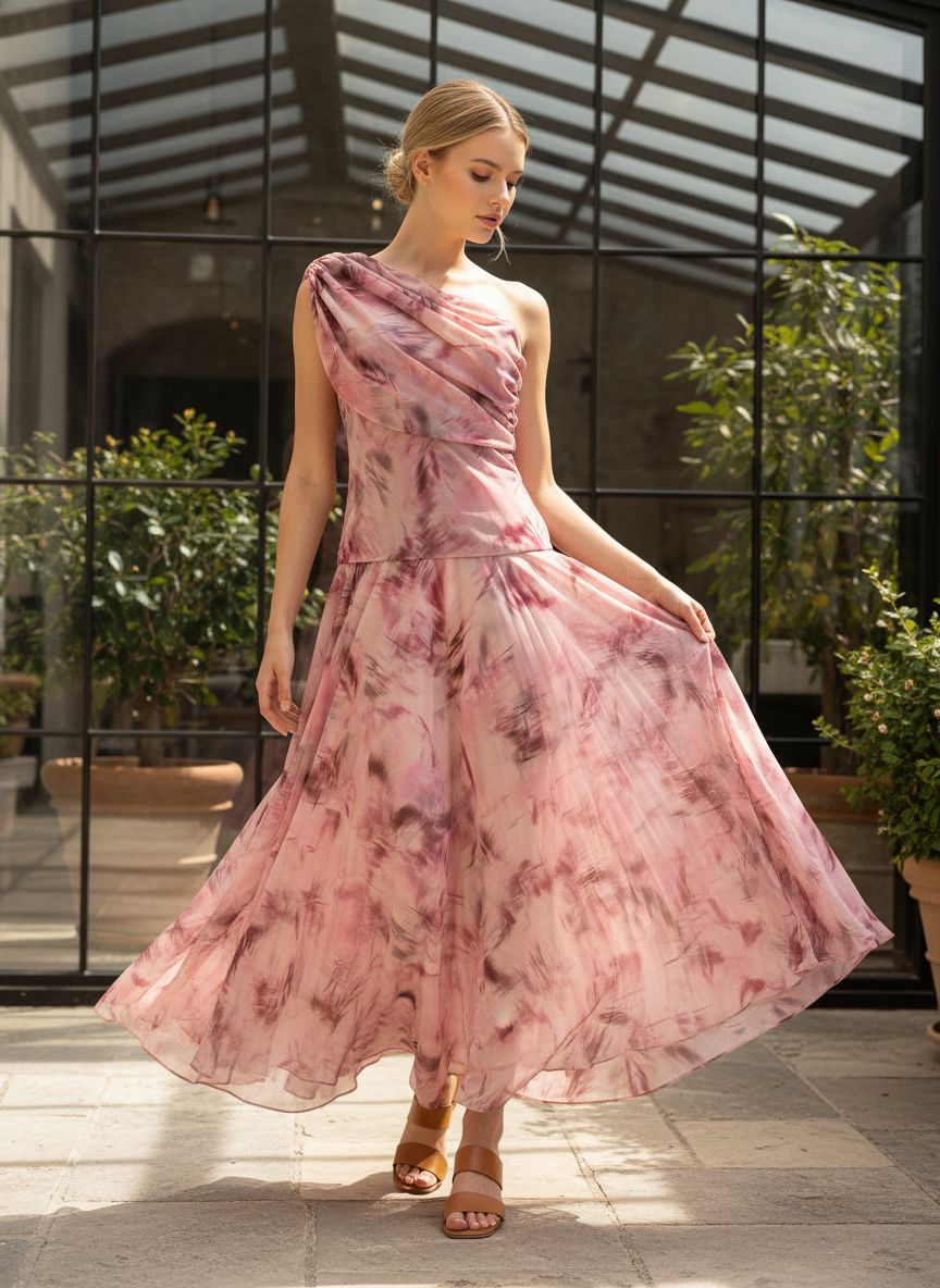 Robe longue fluide ROSE 13705
